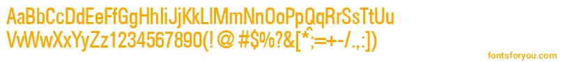 AgentcondbNormal Font – Orange Fonts on White Background