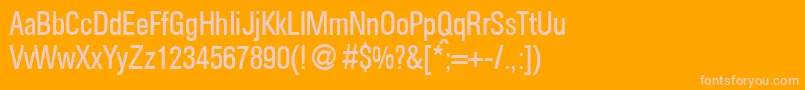AgentcondbNormal Font – Pink Fonts on Orange Background