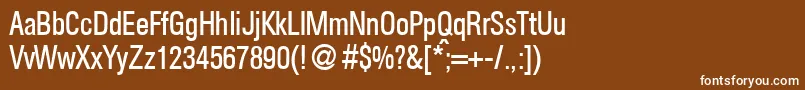 AgentcondbNormal Font – White Fonts on Brown Background
