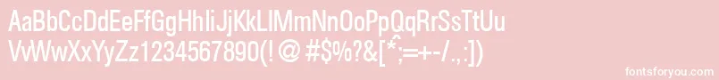 AgentcondbNormal Font – White Fonts on Pink Background