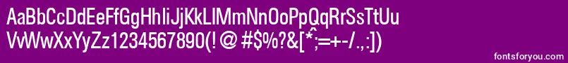 AgentcondbNormal Font – White Fonts on Purple Background