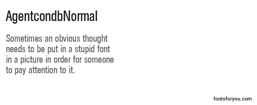 Review of the AgentcondbNormal Font