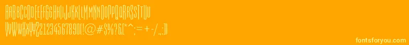 EmpirialcpsttrRegular Font – Yellow Fonts on Orange Background