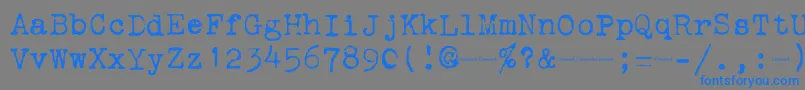 fuente Corona3Typewriter – Fuentes Azules Sobre Fondo Gris