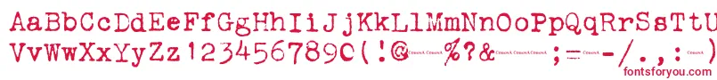 Corona3Typewriter Font – Red Fonts on White Background