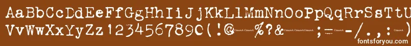 fuente Corona3Typewriter – Fuentes Blancas Sobre Fondo Marrón