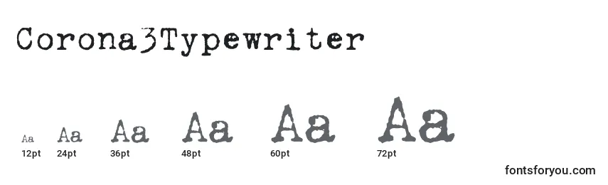 Corona3Typewriter Font Sizes