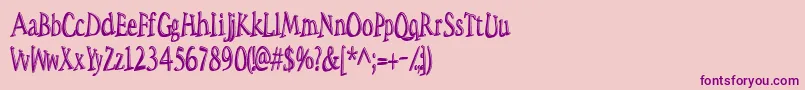 Spacwd Font – Purple Fonts on Pink Background