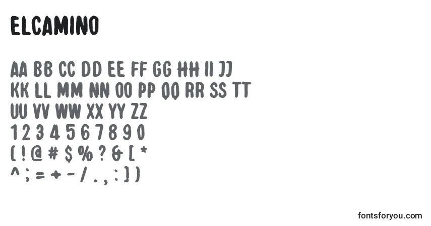 ElCaminoフォント–アルファベット、数字、特殊文字