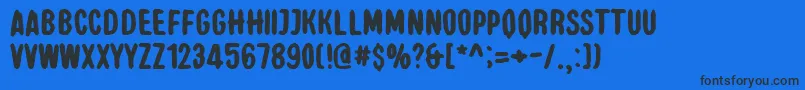 ElCamino Font – Black Fonts on Blue Background