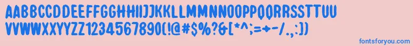 ElCamino Font – Blue Fonts on Pink Background