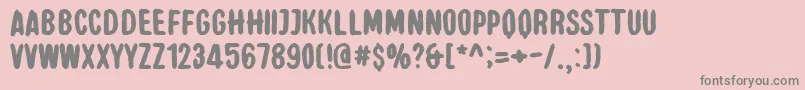 ElCamino Font – Gray Fonts on Pink Background
