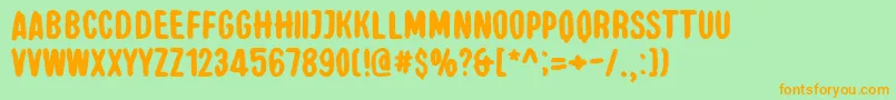 ElCamino Font – Orange Fonts on Green Background