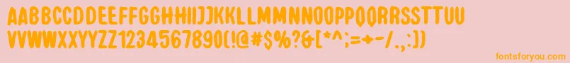 ElCamino Font – Orange Fonts on Pink Background