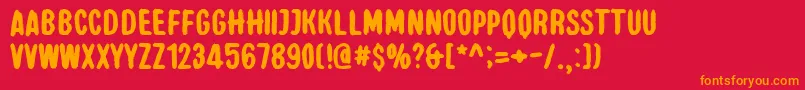 ElCamino Font – Orange Fonts on Red Background