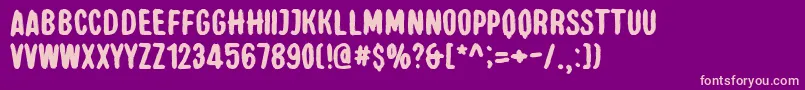 ElCamino Font – Pink Fonts on Purple Background
