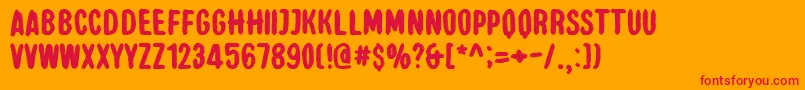 ElCamino Font – Red Fonts on Orange Background