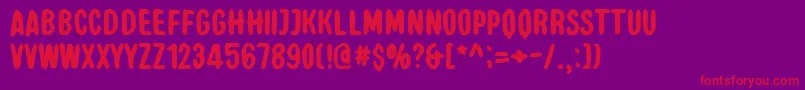 ElCamino Font – Red Fonts on Purple Background