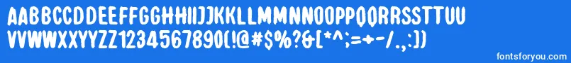 ElCamino Font – White Fonts on Blue Background