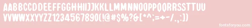 ElCamino Font – White Fonts on Pink Background