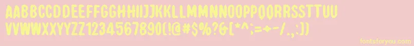 ElCamino Font – Yellow Fonts on Pink Background