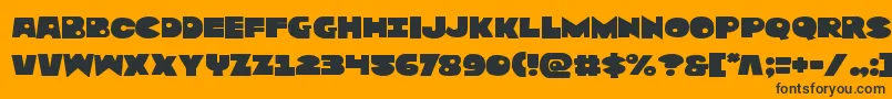 Zounderkiteexpnad Font – Black Fonts on Orange Background