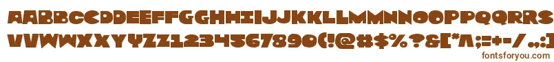 Zounderkiteexpnad Font – Brown Fonts on White Background