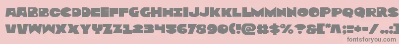 Zounderkiteexpnad Font – Gray Fonts on Pink Background