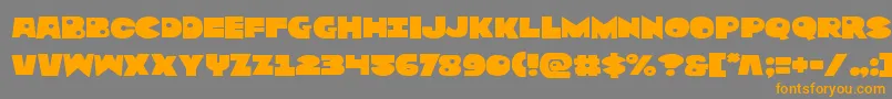 Zounderkiteexpnad Font – Orange Fonts on Gray Background