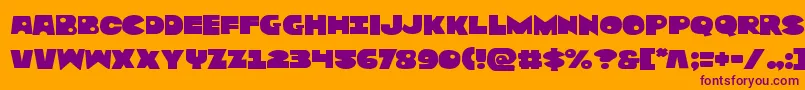 Zounderkiteexpnad Font – Purple Fonts on Orange Background