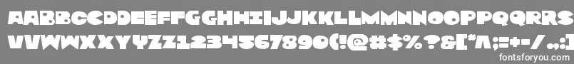 Zounderkiteexpnad-Schriftart – Weiße Schriften auf grauem Hintergrund