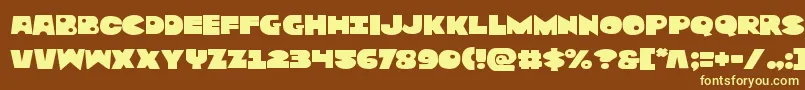 Zounderkiteexpnad Font – Yellow Fonts on Brown Background