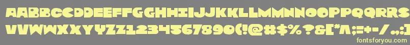 Zounderkiteexpnad Font – Yellow Fonts on Gray Background