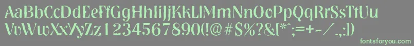 NashvilleantiqueRegular Font – Green Fonts on Gray Background