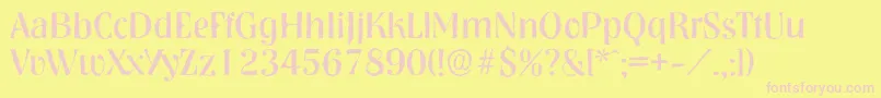 NashvilleantiqueRegular Font – Pink Fonts on Yellow Background