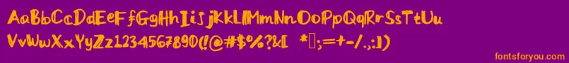 Doppialinea Font – Orange Fonts on Purple Background