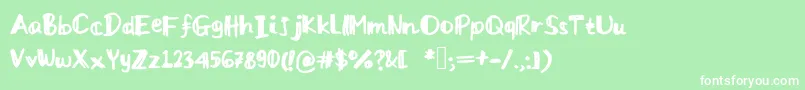 Doppialinea Font – White Fonts on Green Background