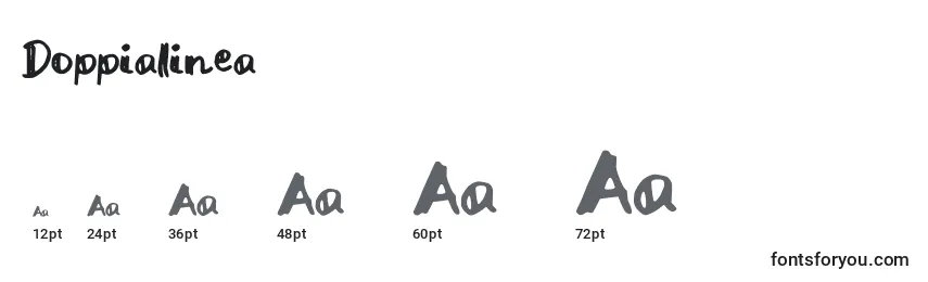 Размеры шрифта Doppialinea
