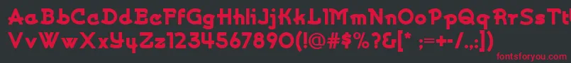 Kurvaceous ffy Font – Red Fonts on Black Background