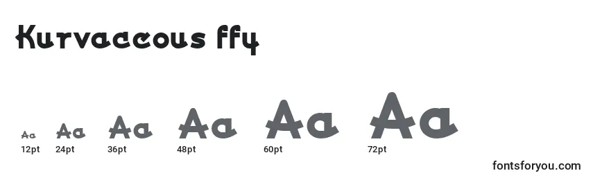 Kurvaceous ffy Font Sizes