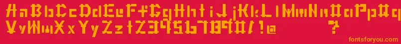 Cater Font – Orange Fonts on Red Background