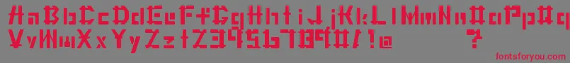 フォントCater – 赤い文字の灰色の背景