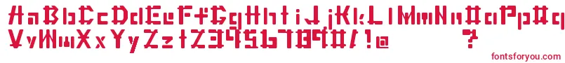 フォントCater – 白い背景に赤い文字