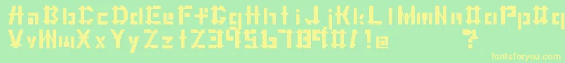 Cater Font – Yellow Fonts on Green Background