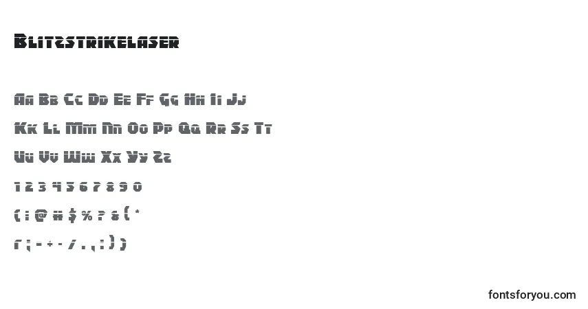 Blitzstrikelaser Font – alphabet, numbers, special characters