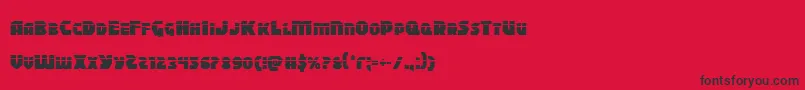フォントBlitzstrikelaser – 赤い背景に黒い文字