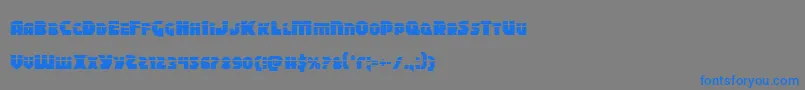 Blitzstrikelaser Font – Blue Fonts on Gray Background