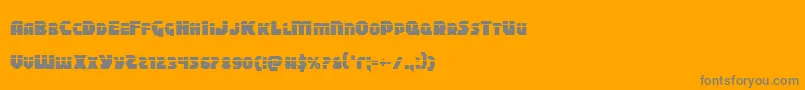 フォントBlitzstrikelaser – オレンジの背景に灰色の文字