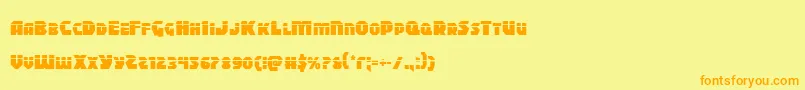 Шрифт Blitzstrikelaser – оранжевые шрифты на жёлтом фоне