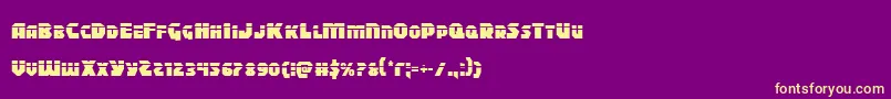 フォントBlitzstrikelaser – 紫の背景に黄色のフォント